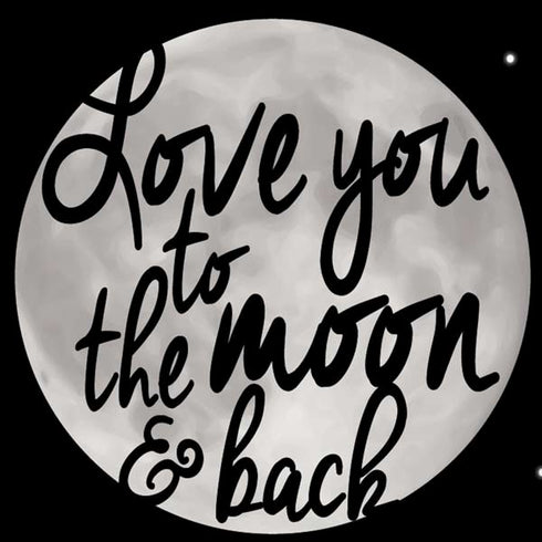 To The Moon And Back BW iPhone XS Skin