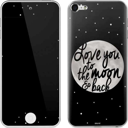 To The Moon And Back BW Apple iPod Skin