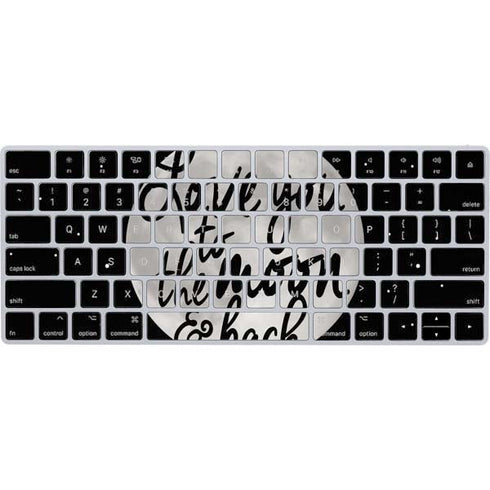 To The Moon And Back BW Magic Keyboard Skin