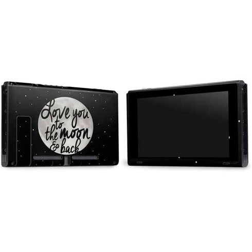 To The Moon And Back BW Nintendo Switch Bundle Skin