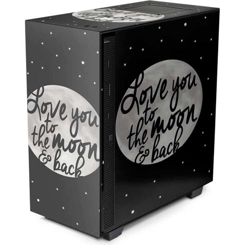 To The Moon And Back BW NZXT H510 Compact ATX Mid-Tower Case Skin
