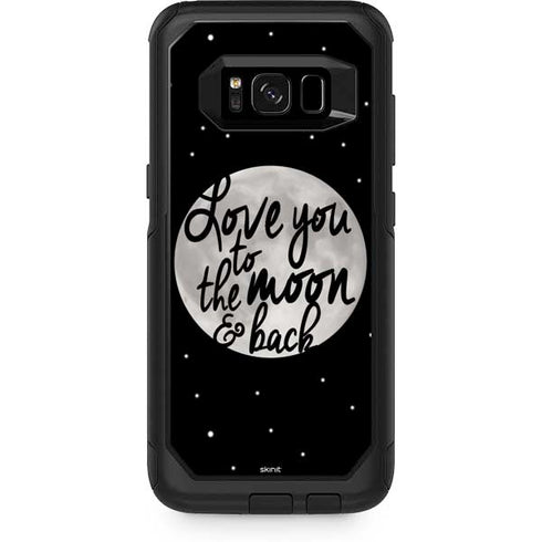 To The Moon And Back BW Otterbox Commuter Galaxy Skin