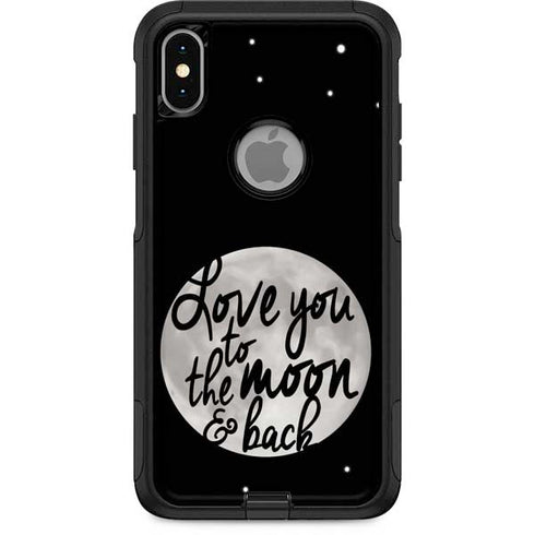 To The Moon And Back BW Otterbox Commuter iPhone Skin