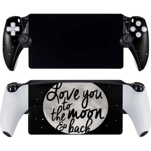 To The Moon And Back BW PlayStation Portal Remote Player Skin