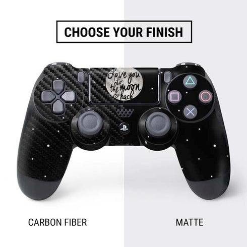 To The Moon And Back BW PS4 Controller Skin