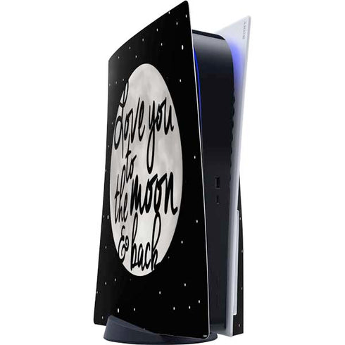 To The Moon And Back BW PS5 Console Skin