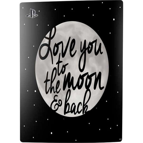 To The Moon And Back BW PS5 Console Skin
