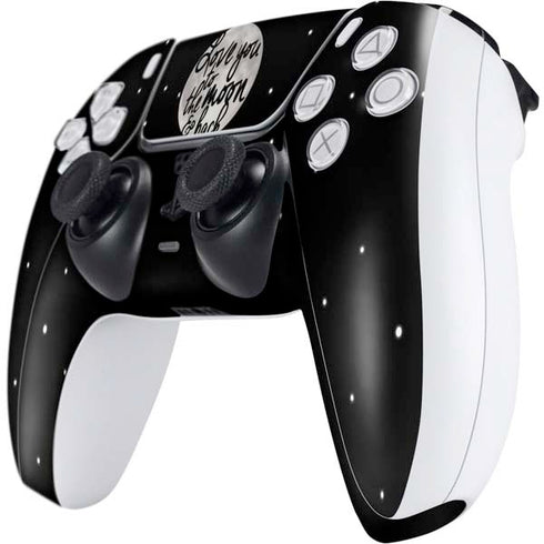 To The Moon And Back BW PS5 Controller Skin