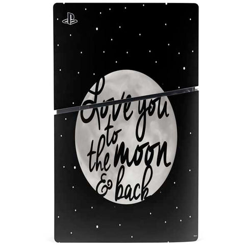 To The Moon And Back BW PS5 Slim Disk Bundle Skin