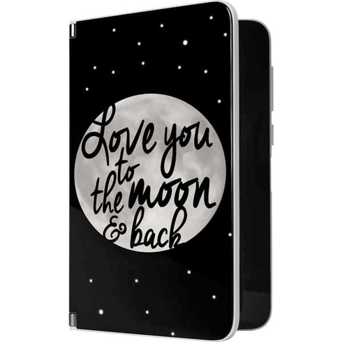 To The Moon And Back BW Surface Duo Skin