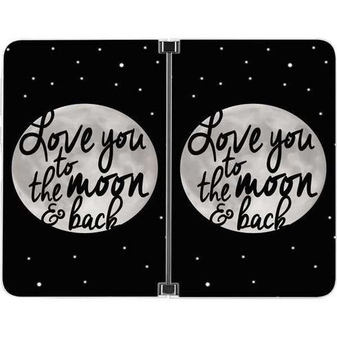 To The Moon And Back BW Surface Duo Skin