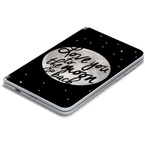 To The Moon And Back BW Surface Duo Skin