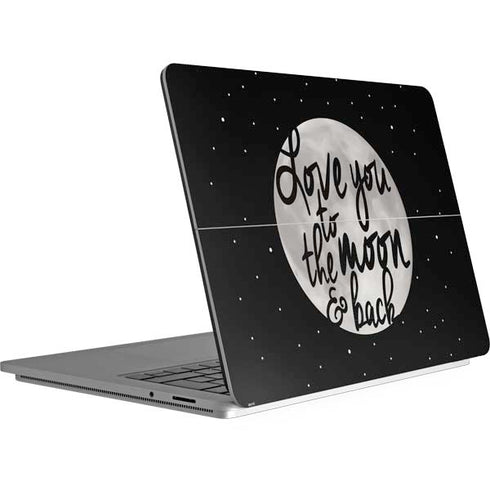 To The Moon And Back BW Surface Laptop Studio Skin