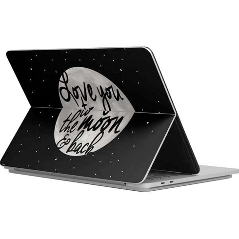 To The Moon And Back BW Surface Laptop Studio Skin