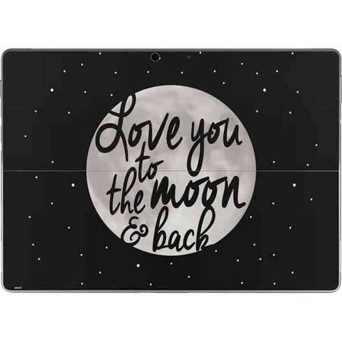 To The Moon And Back BW Surface Pro 9 Skin