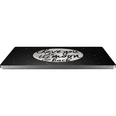 To The Moon And Back BW Universal Laptop 15in (12.2 x 8.8in) Skin