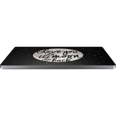 To The Moon And Back BW Universal Laptop 16.6in (13.4 x 9.7in) Skin