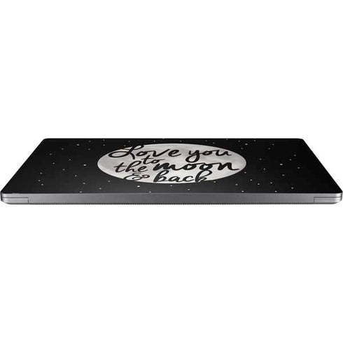 To The Moon And Back BW Universal Laptop 17in (13.8 x 10in) Skin