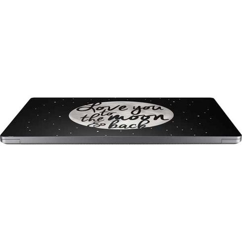 To The Moon And Back BW Universal Laptop 18in (14.6 x 10.6in) Skin