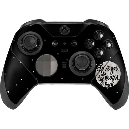 To The Moon And Back BW Xbox Elite Wireless Controller Series 2 Skin