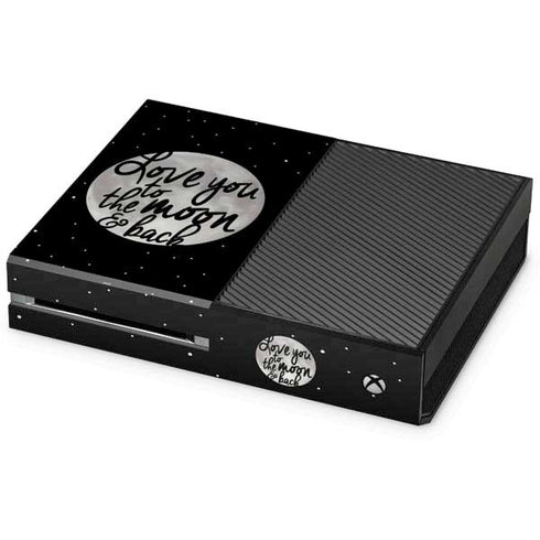 To The Moon And Back BW Xbox One Console Skin