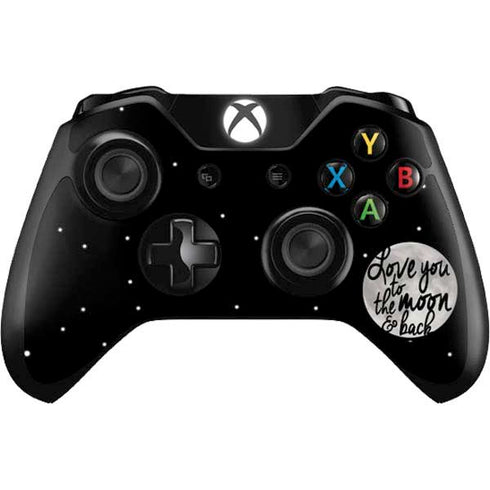 To The Moon And Back BW Xbox One Controller Skin