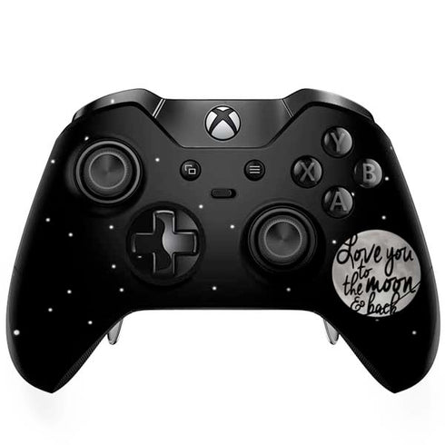 To The Moon And Back BW Xbox One Elite Controller Skin