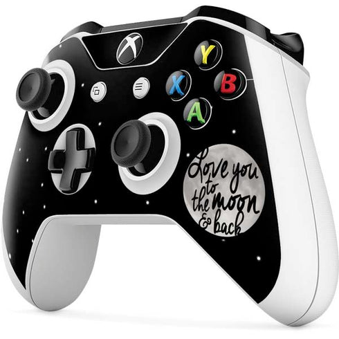 To The Moon And Back BW Xbox One S Controller Skin