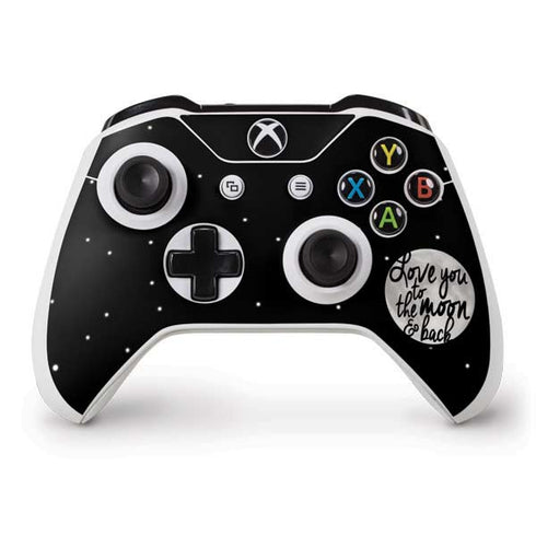To The Moon And Back BW Xbox One S Controller Skin