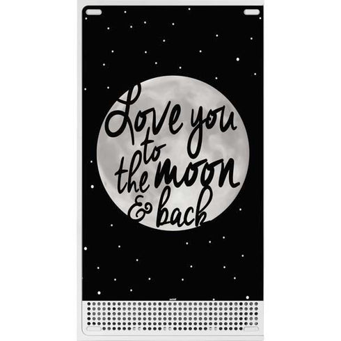 To The Moon And Back BW Xbox Series S Skins
