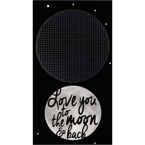 To The Moon And Back BW Xbox Series S Console Skin