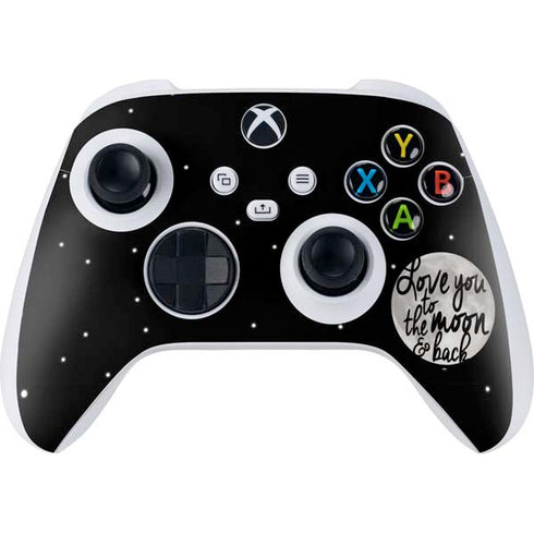 To The Moon And Back BW Xbox Series S Controller Skin