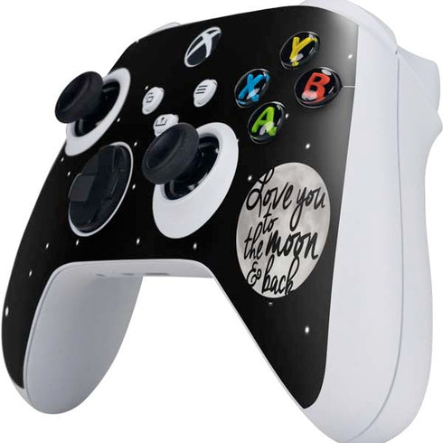 To The Moon And Back BW Xbox Series S Controller Skin
