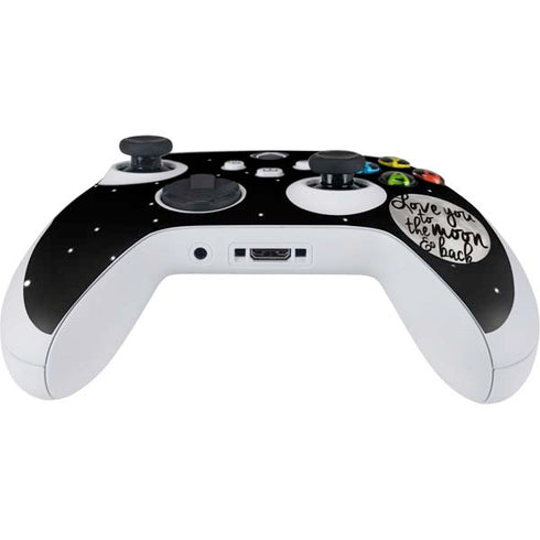 To The Moon And Back BW Xbox Series S Controller Skin