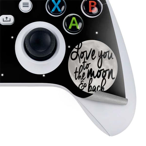To The Moon And Back BW Xbox Series S Controller Skin