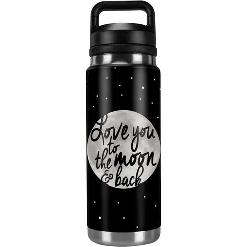To The Moon And Back BW YETI Rambler 26oz Bottle Skin