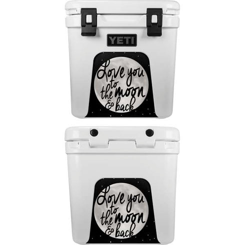 To The Moon And Back BW YETI Roadie 24 Hard Cooler Skin