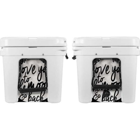 To The Moon And Back BW YETI Tundra 35 Hard Cooler Skin