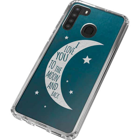 To The Moon And Back Galaxy A21 Clear Case