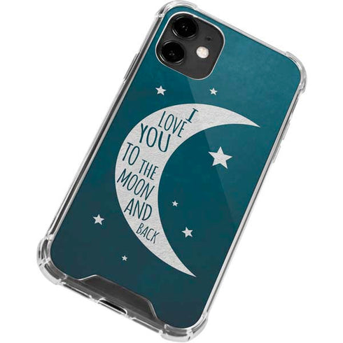 To The Moon And Back iPhone 12 Clear Case