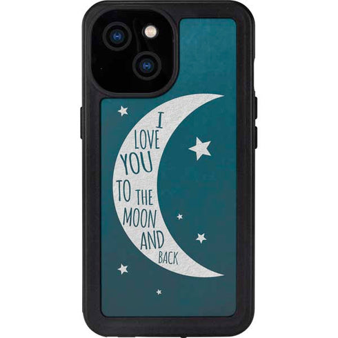 To The Moon And Back iPhone 13 Mini Waterproof Case