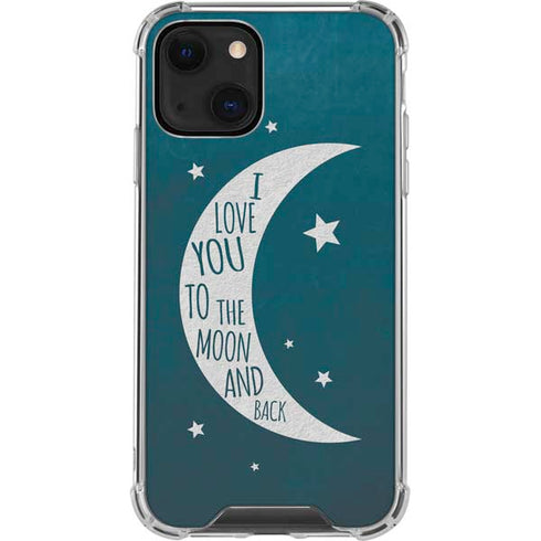 To The Moon And Back iPhone 14 Plus Clear Case