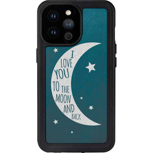 To The Moon And Back iPhone 14 Pro Max Waterproof Case