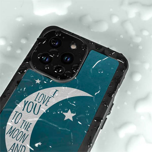 To The Moon And Back iPhone 14 Pro Max Waterproof Case
