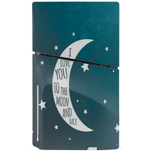 To The Moon And Back PS5 Slim Disk Console Skin