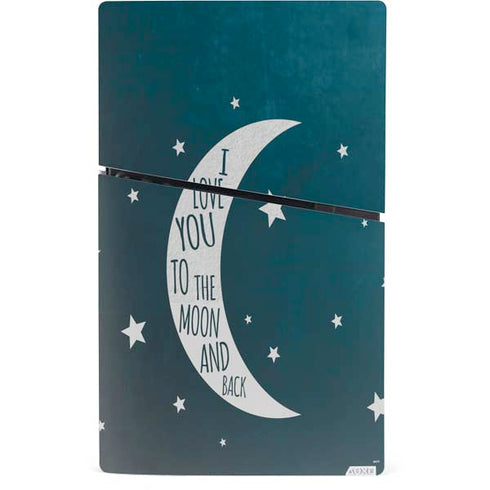 To The Moon And Back PS5 Slim Digital Edition Console Skin