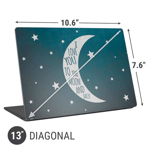 To The Moon And Back Universal Laptop 13in (10.6 x 7.6in) Skin