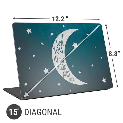 To The Moon And Back Universal Laptop 15in (12.2 x 8.8in) Skin