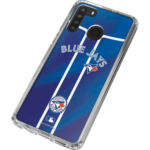 MLB Toronto Blue Jays Alternate Jersey Galaxy A21 Clear Case