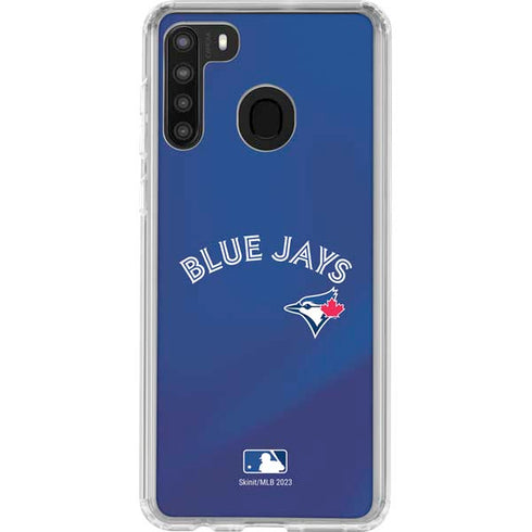 MLB Toronto Blue Jays Alternate Jersey Galaxy A21 Clear Case